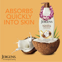 Jergens Hand and Body Lotion, Oil-Infused Coconut Moisturizer, Dermatologist Tested, 24hr Hydration, 16.8 oz