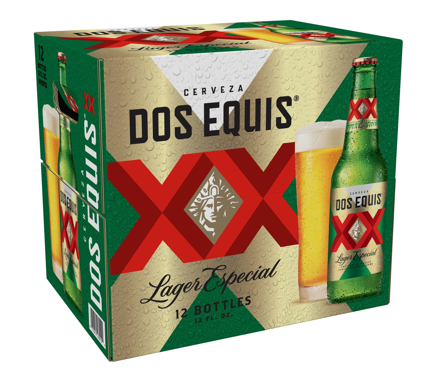 Dos Equis Mexican Lager Beer, 12 Pack, 12 fl oz Bottles, 4.2% Alcohol by Volume