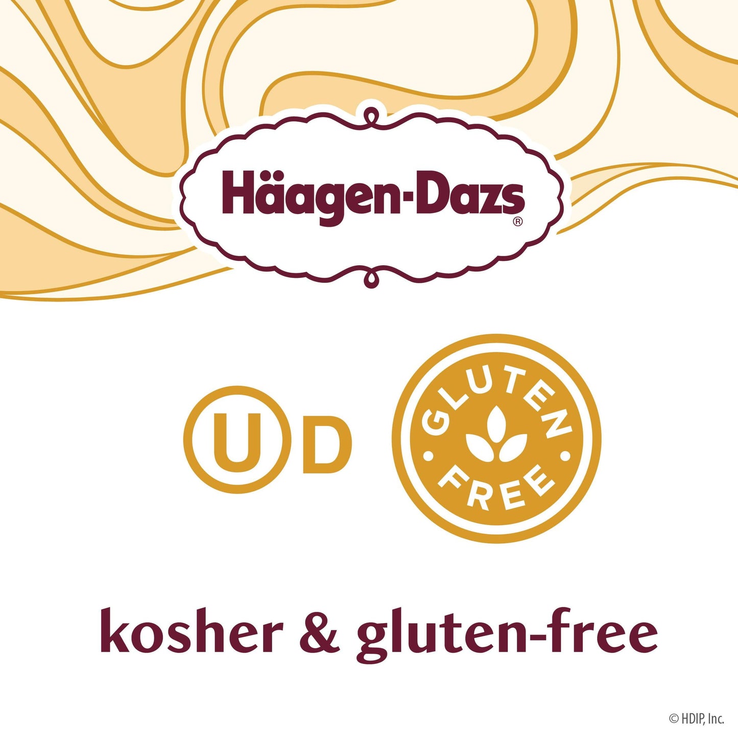 Haagen Dazs Strawberry Ice Cream, Gluten Free, Kosher, 1 Package, 14oz