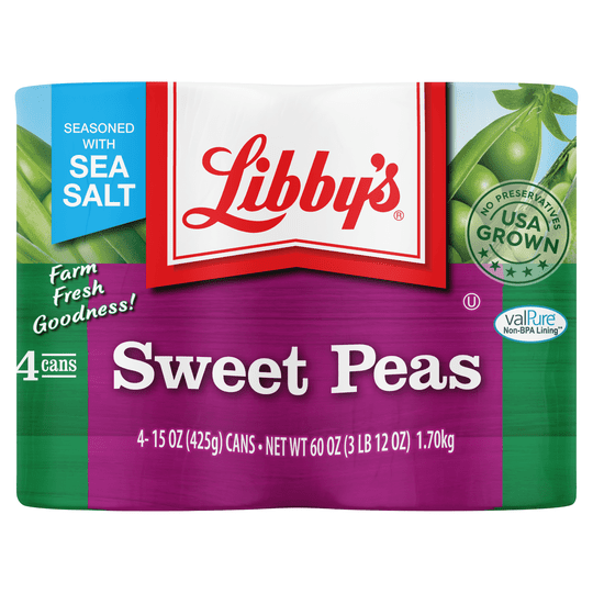 (4 Cans) Libby's Canned Sweet Peas, 15 oz