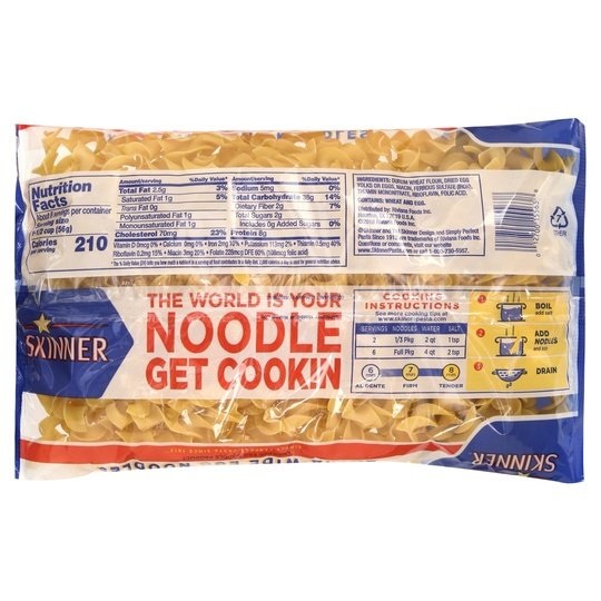 Skinner Extra Wide Egg Noodles Pasta, 12-Ounce Bag