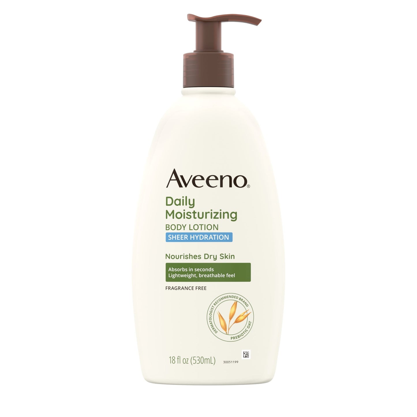 Aveeno Daily Moisturizing Body Lotion with Oat for Dry Skin, 18 fl oz