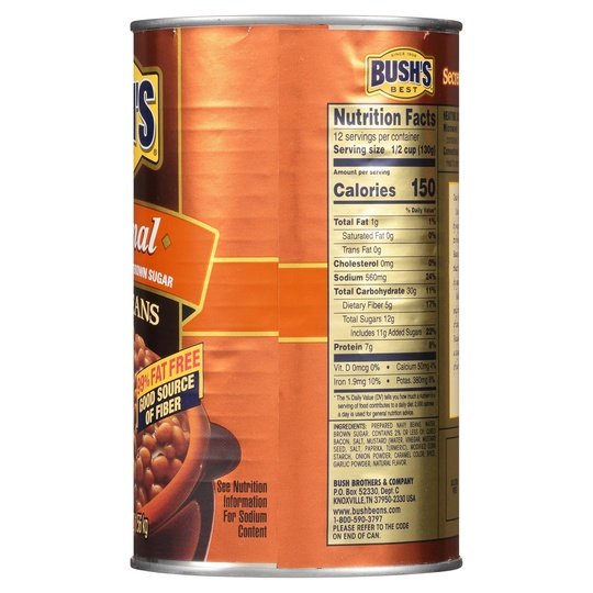 Bush's Original Baked Beans, Canned Beans, 55 oz Can