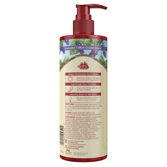 Old Spice Gentleman's Blend Super Hydration All Hand & Body Lotion, Lavender & Mint, 17.0 fl oz