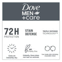 Dove Men+Care Long Lasting Stain Defense Antiperspirant Deodorant Dry Spray, Cool, 3.8 oz