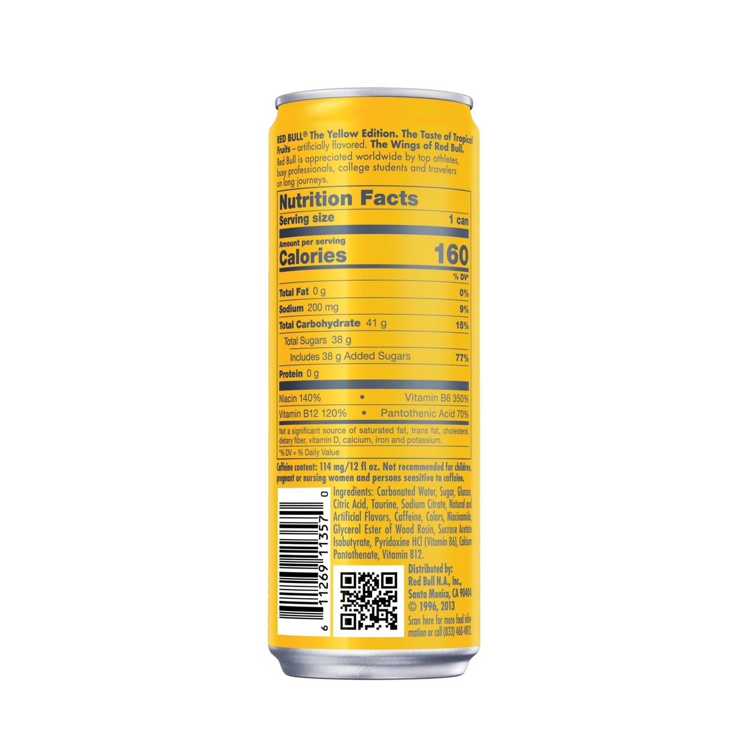 Red Bull Yellow Edition Tropical Energy Drink. 12 fl oz Can