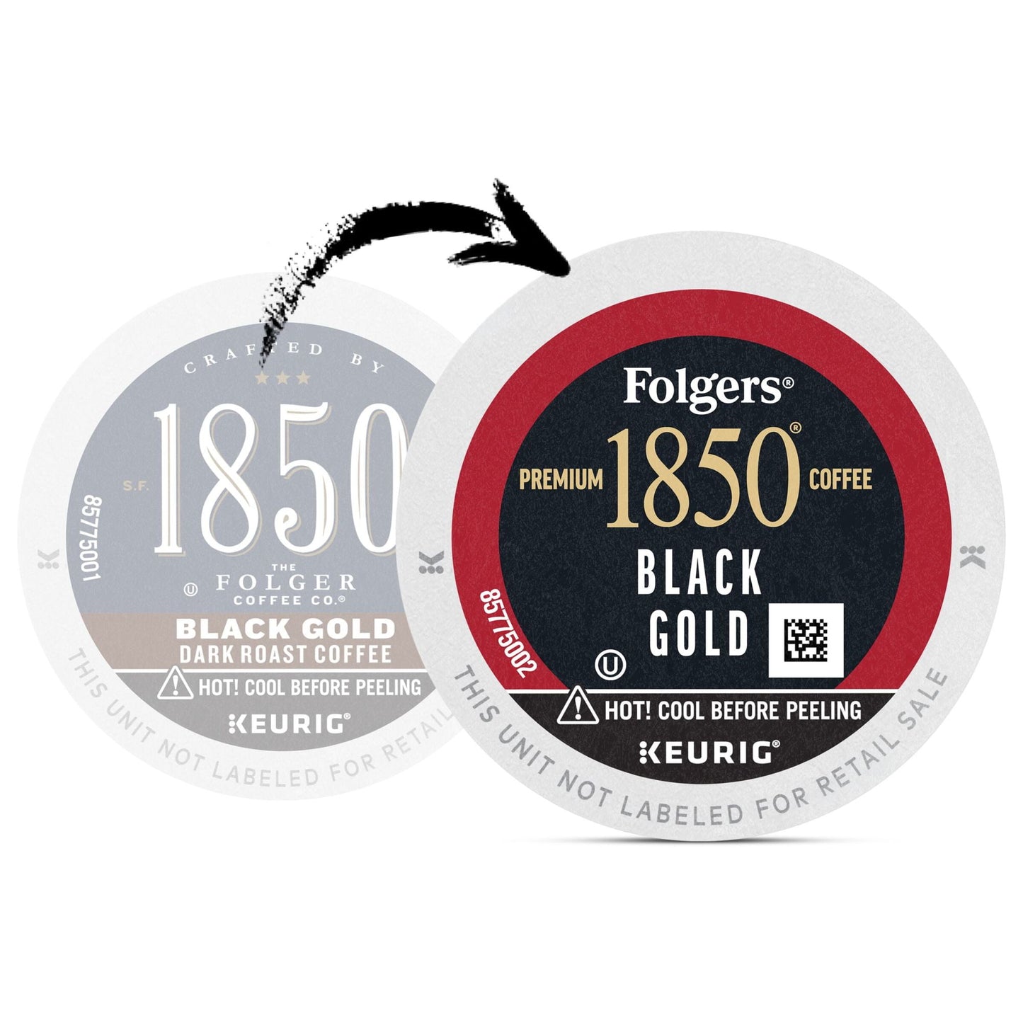 1850 Black Gold, Dark Roast Coffee, Keurig K-Cup Pods, 24 Count Box