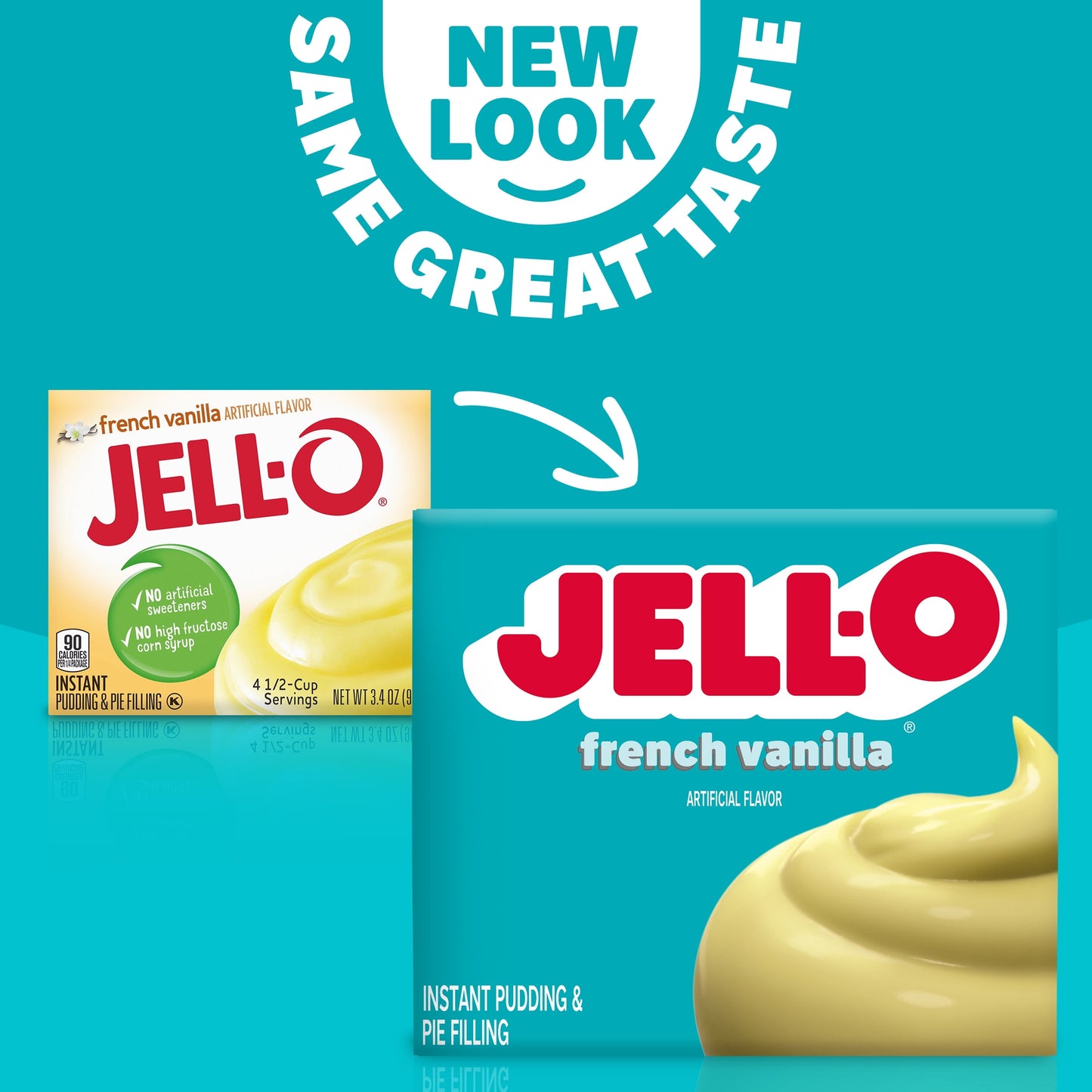 Jell-O French Vanilla Artificially Flavored Instant Pudding & Pie Filling Mix, 3.4 oz Box