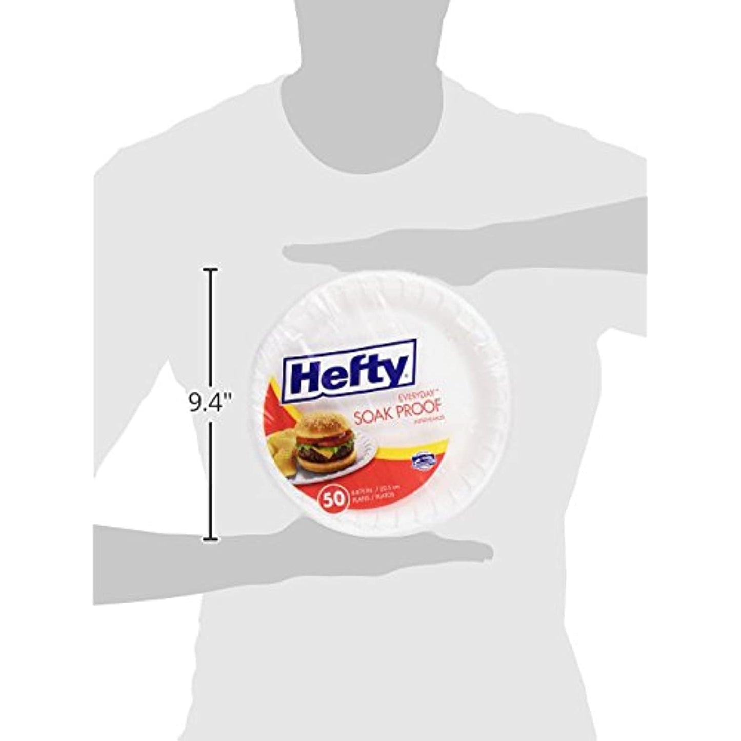 Hefty Everyday Soak-Proof Foam Plates, White, 9 Inch, 50 Count