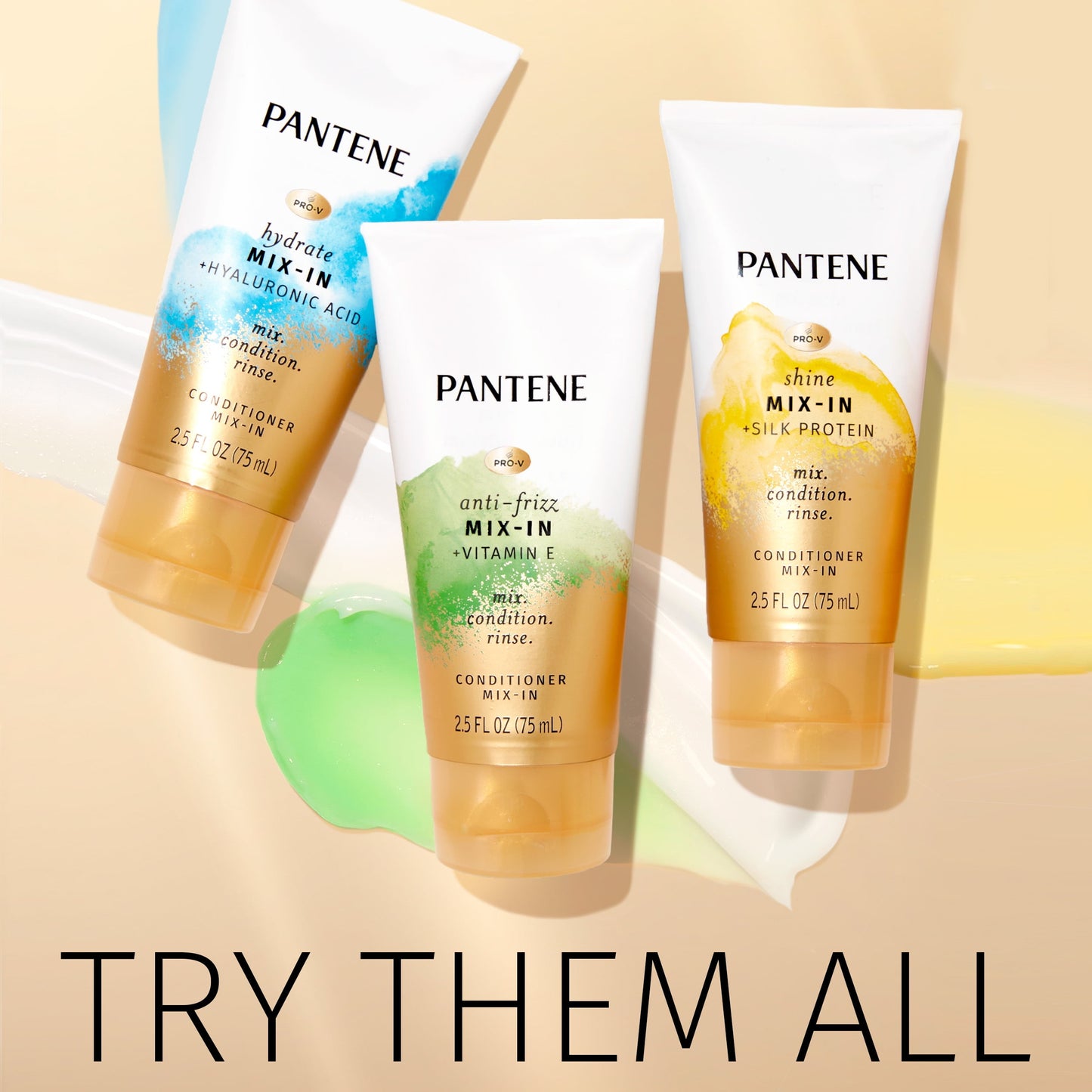 Pantene Curl Conditioner Mix-in, Moisturizing and Curl Defining with Shea Butter, 2.5 oz