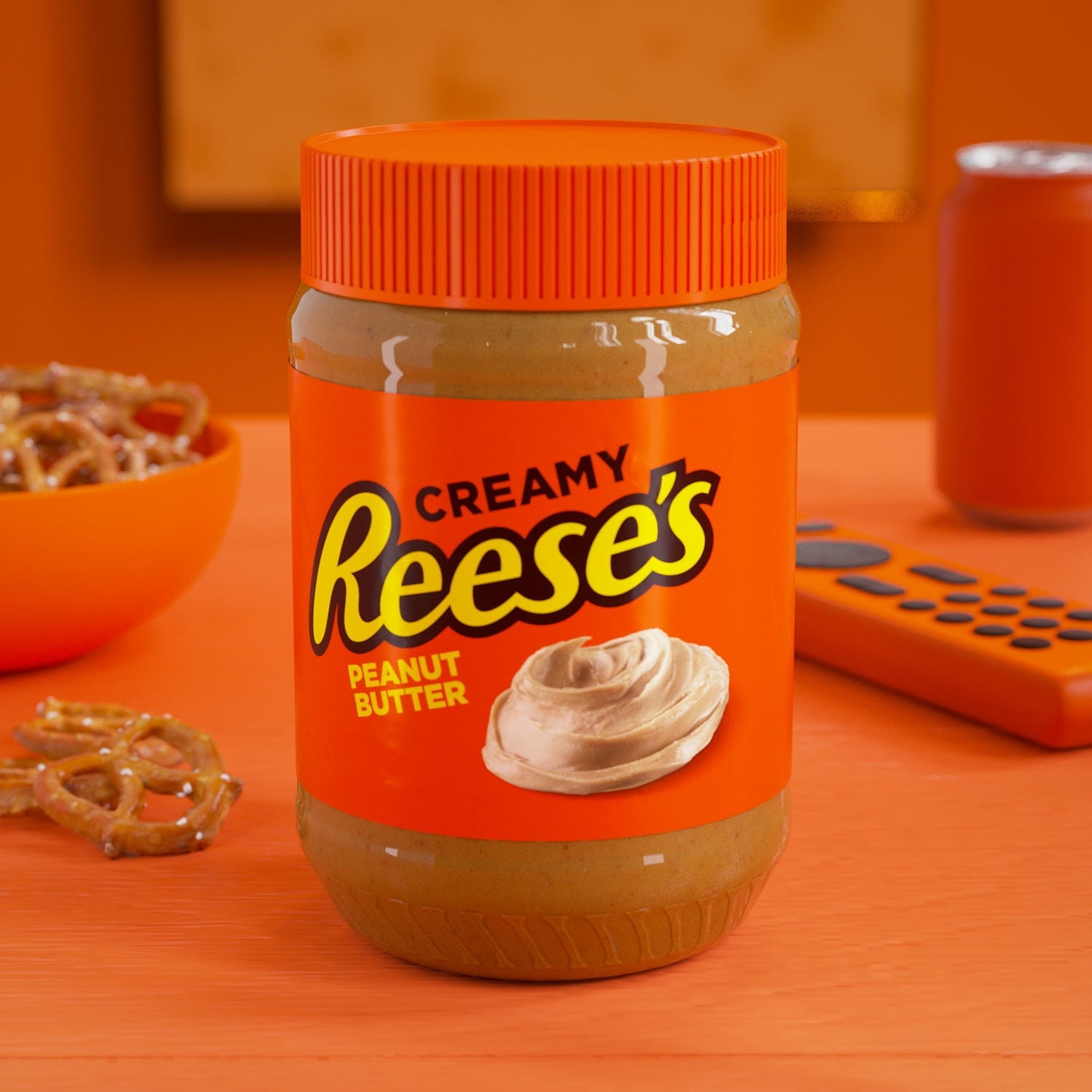 Reese's Creamy Peanut Butter Spread, Jar 18 oz