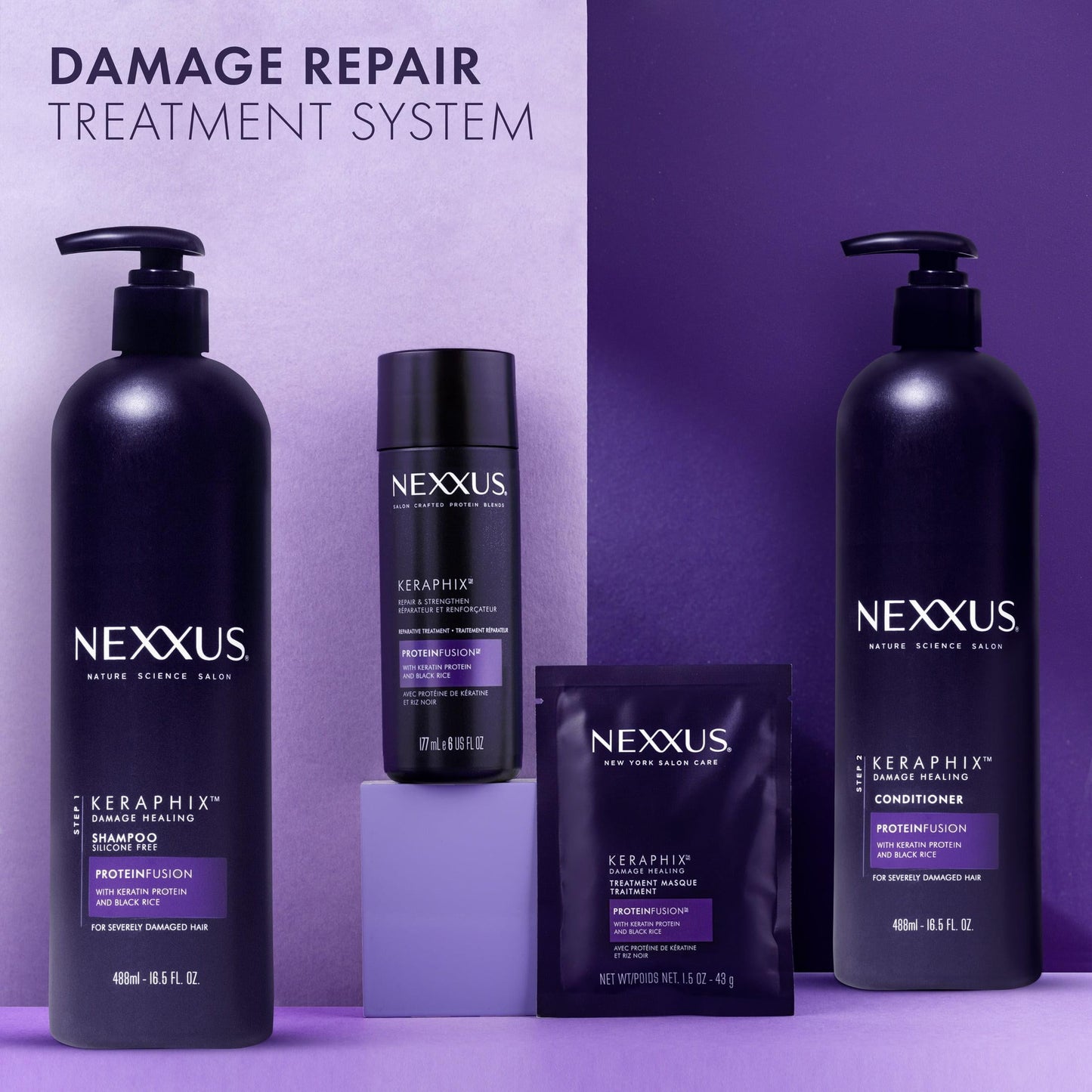 Nexxus Keraphix Healing Deep Conditioner with Keratin Protein and Black Rice, 16.5 fl oz