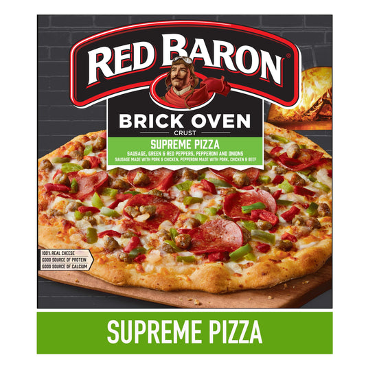 Red Baron Frozen Pizza Brick Oven Supreme, 18.64 oz