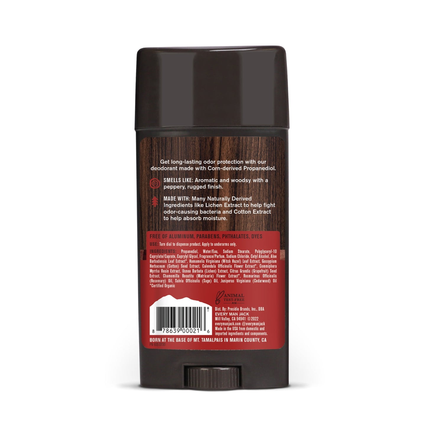 Every Man Jack Cedarwood Men’s Deodorant - Aluminum Free Natural Deodorant - 3oz