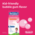 Children's Benadryl Dye-Free Allergy Liquid, Bubble Gum, 8 fl. oz