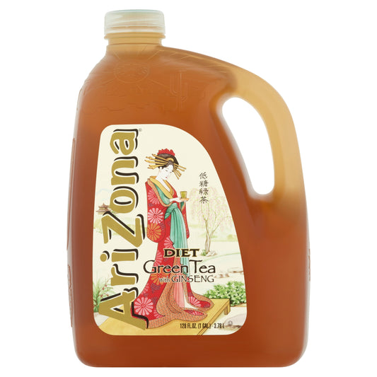 AriZona Diet Green Tea with Ginseng, 128 fl oz