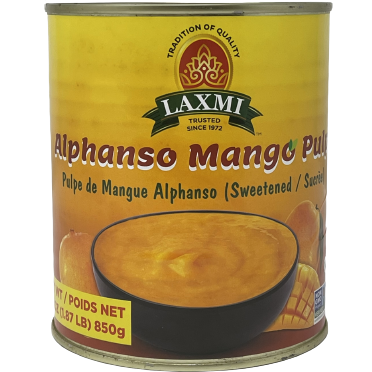 Laxmi Alphonso Mango Pulp  ( Sweetened ) 850g