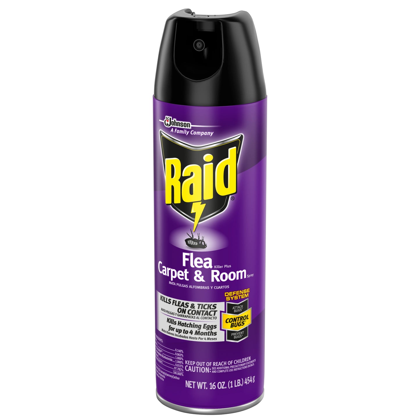 Raid Flea Killer Plus Carpet & Room Spray Kills Fleas & Flea Eggs for Up to 4 Weeks, 16 oz