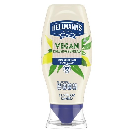 Hellmann's Vegan Plant Based Dressing and Spread Mayonnaise, 11.5 fl oz Bottle