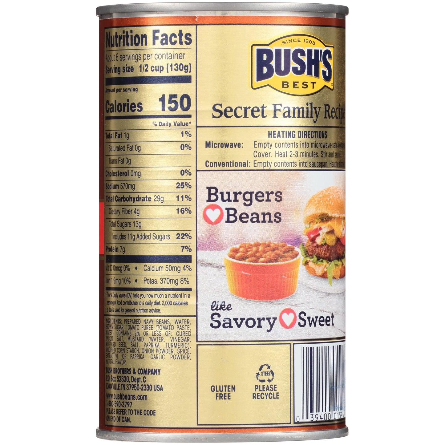 Bush's Homestyle Baked Beans, Canned Beans, 28 oz Can