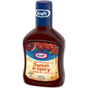 Kraft Sweet & Spicy Slow-Simmered Barbecue BBQ Sauce, 18 oz Bottle