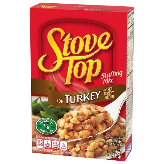 Stove Top Turkey Stuffing Mix Side Dish, 6 oz Box