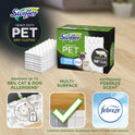Swiffer Sweeper Pet Heavy Duty Dry Cloth Refills, Febreze Freshness, 32  Ct White Pads