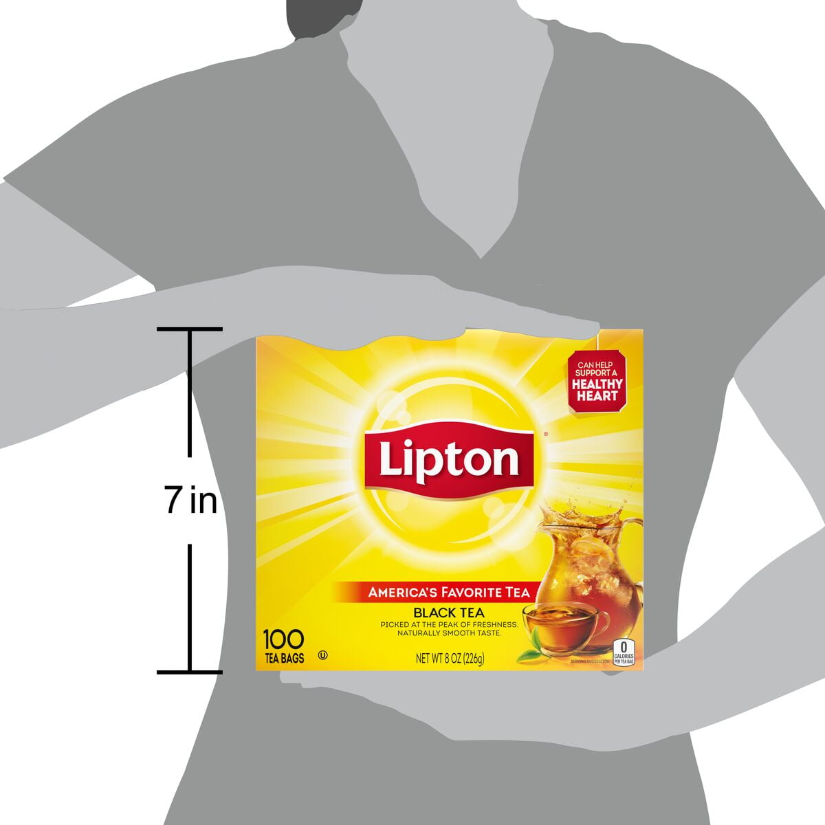 Lipton 100% Natural Tea Black, Tea Bags, 100 Ct