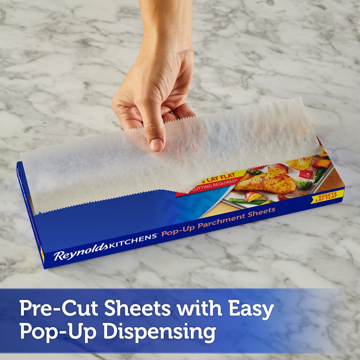 Reynolds Kitchens Pop-Up Parchment Paper Sheets, 10.7x13.6 Inch, 35 Count