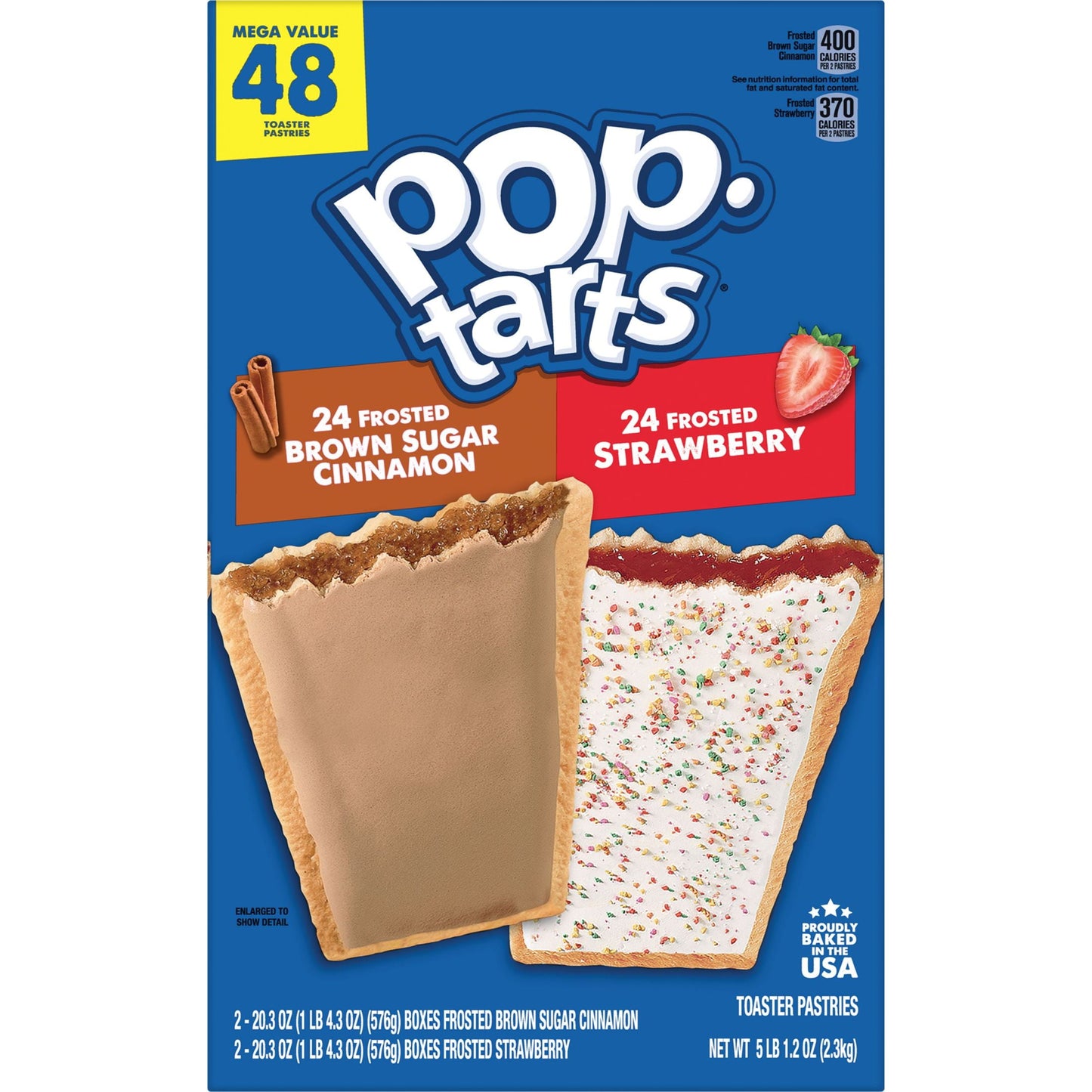 Pop-Tarts Variety Pack Instant Breakfast Toaster Pastries, Shelf-Stable, Ready-to-Eat, 81.2 oz, 48 Count Box