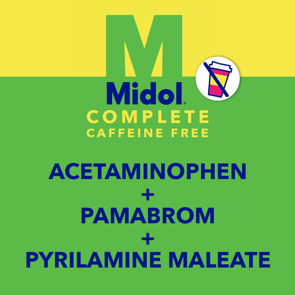 Midol Complete Caffeine Free Menstrual Pain Relief Caplets, 24 ct