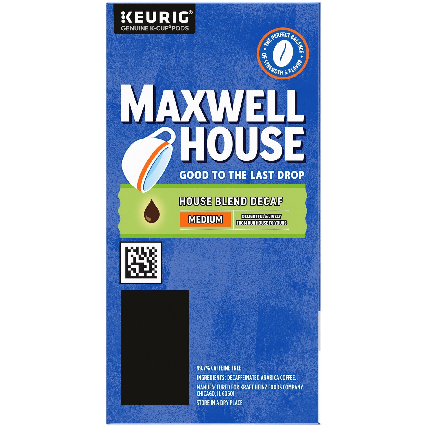 Maxwell House House Blend Decaf Coffee K-Cup Pods, Decaffeinated, 24 ct Box