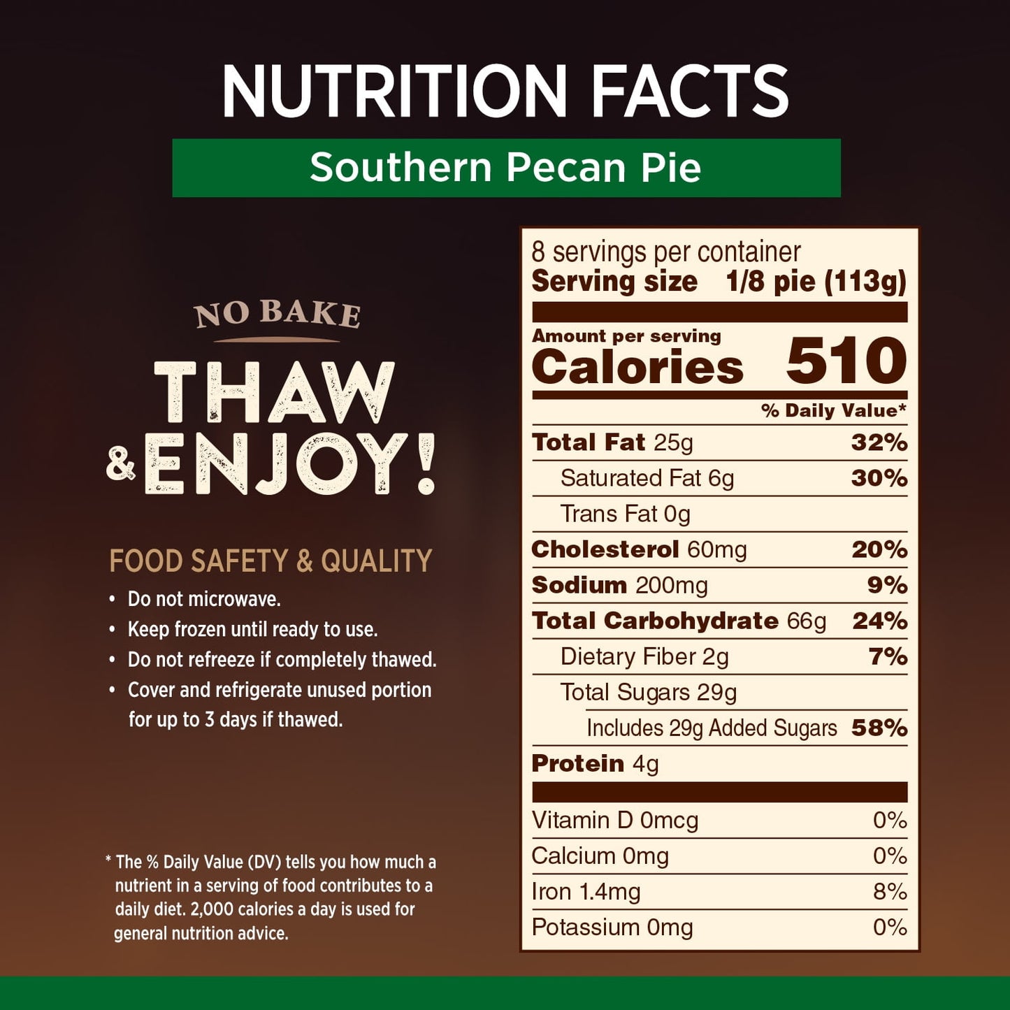 Marie Callender's Southern Pecan Pie, 32 oz (Frozen)