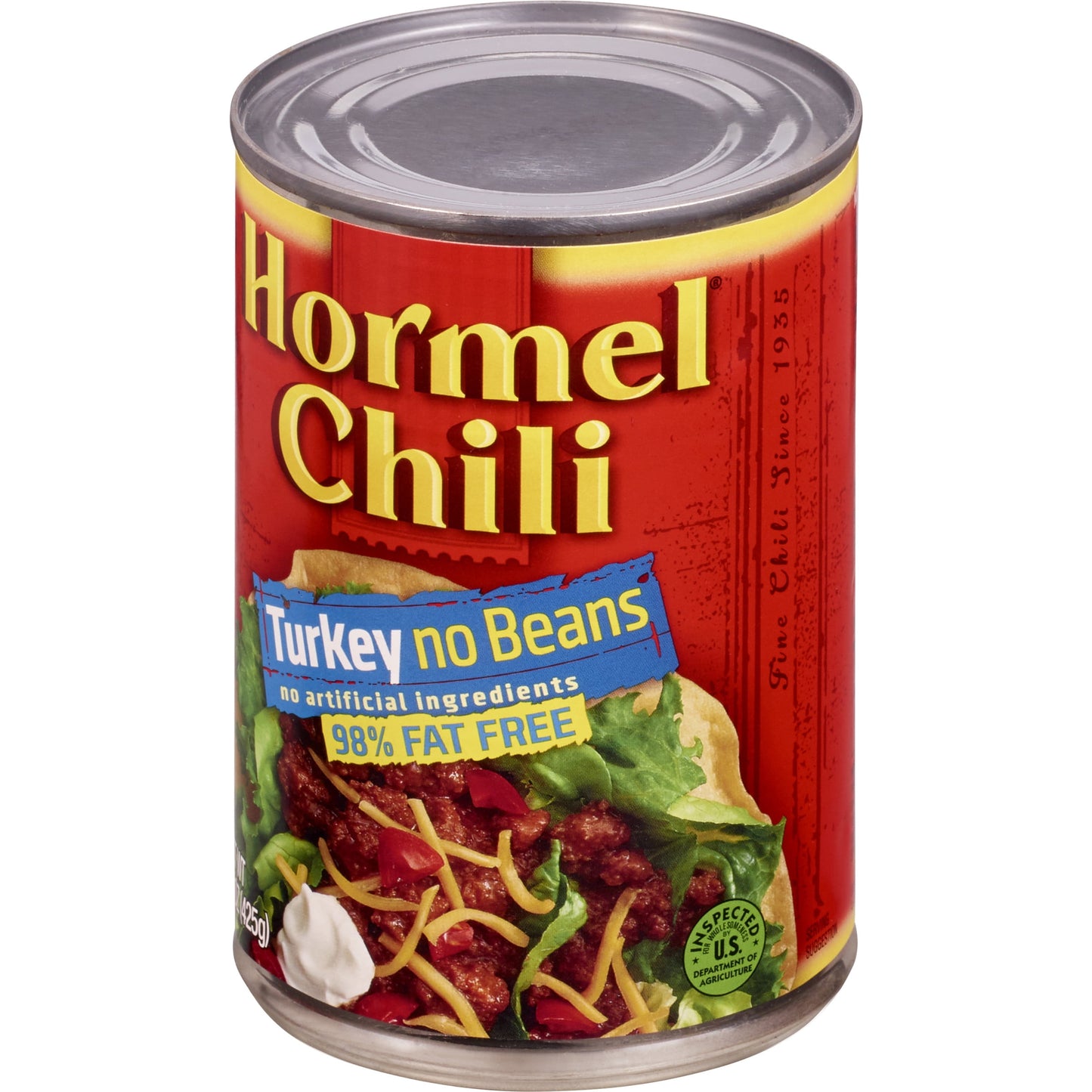 HORMEL Chili Turkey No Bean, No Artificial Ingredients, 15 oz Aluminum Can