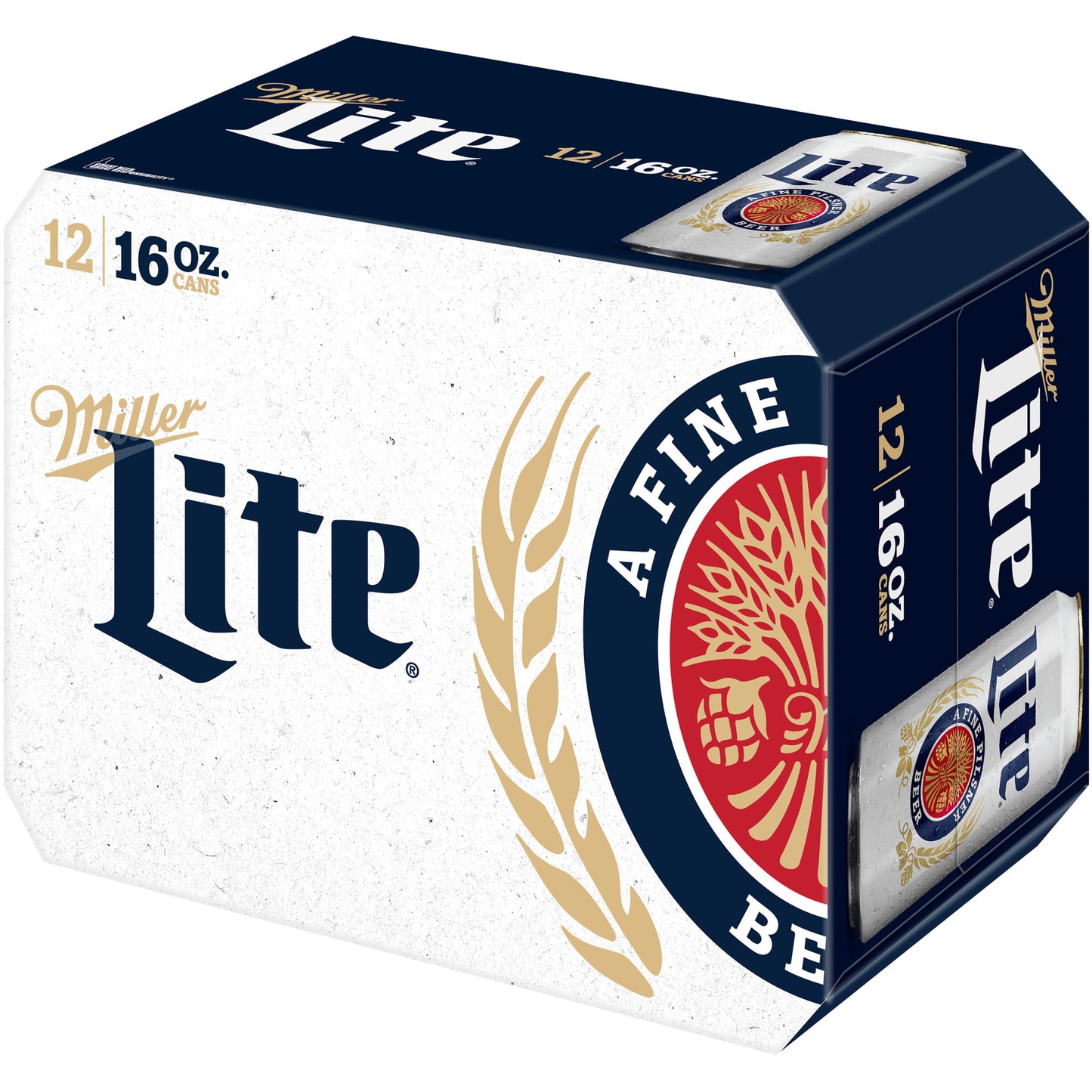 Miller Lite Lager Beer, 12 Pack, 16 fl oz Cans, 4.2% ABV