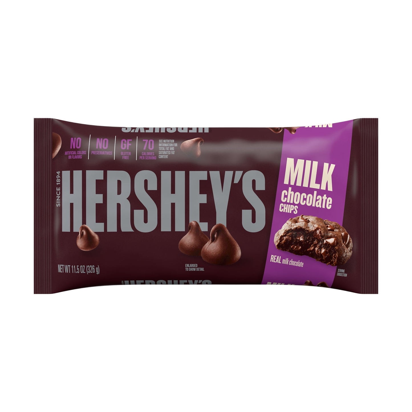 Hershey's Milk Chocolate Baking Chips, Bag 11.5 oz