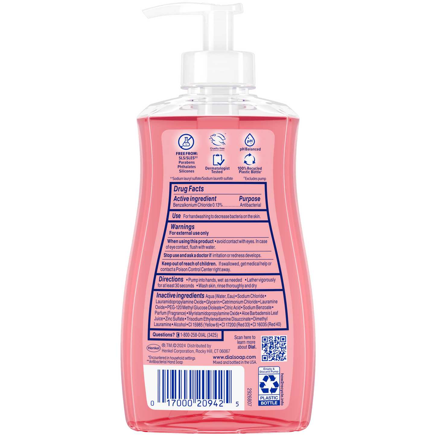 Dial Antibacterial Liquid Hand Soap, Pomegranate Tangerine, 11 fl oz