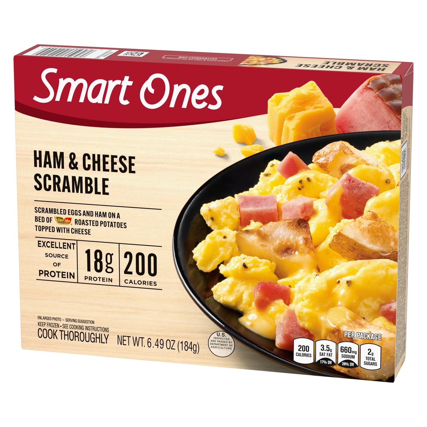 Smart Ones Ham & Cheese Scramble Frozen Meal, 6.49 Oz Box