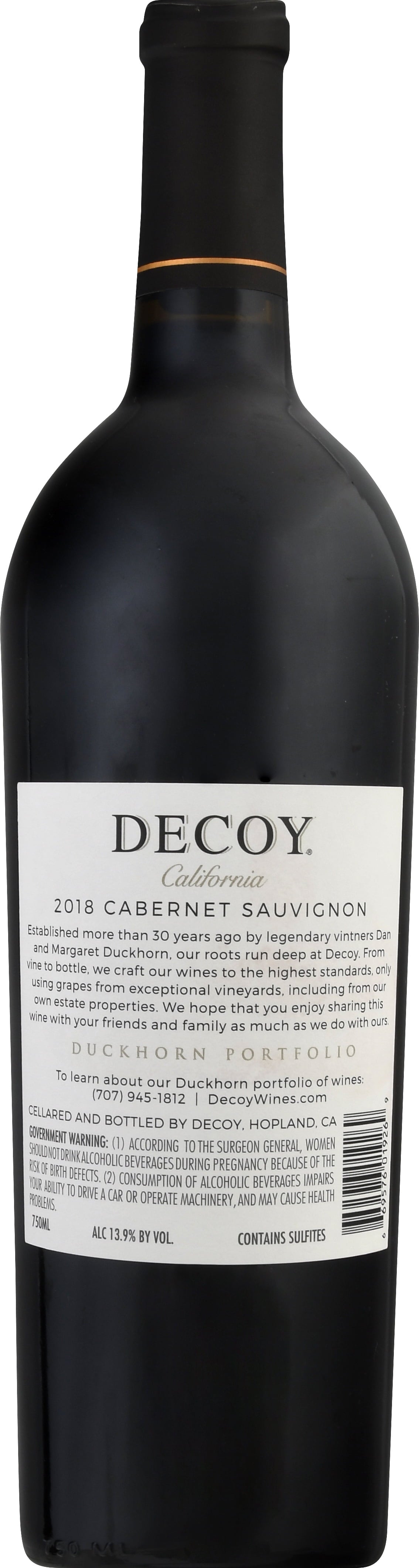 Decoy Cabernet Sauvignon Wine, 750 ml, Bottle