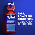 Vicks NyQuil Cold and Flu Relief Liquid Medicine, over-the-Counter Medicine, Cherry, 12 fl. oz.