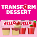Jell-O Original Strawberry Cheesecake Pudding Cups Snack, 4 Ct Cups