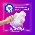 Always Radiant Feminine Pads with Wings, Size 1, Regular Absorbency, Scented, 30 Count