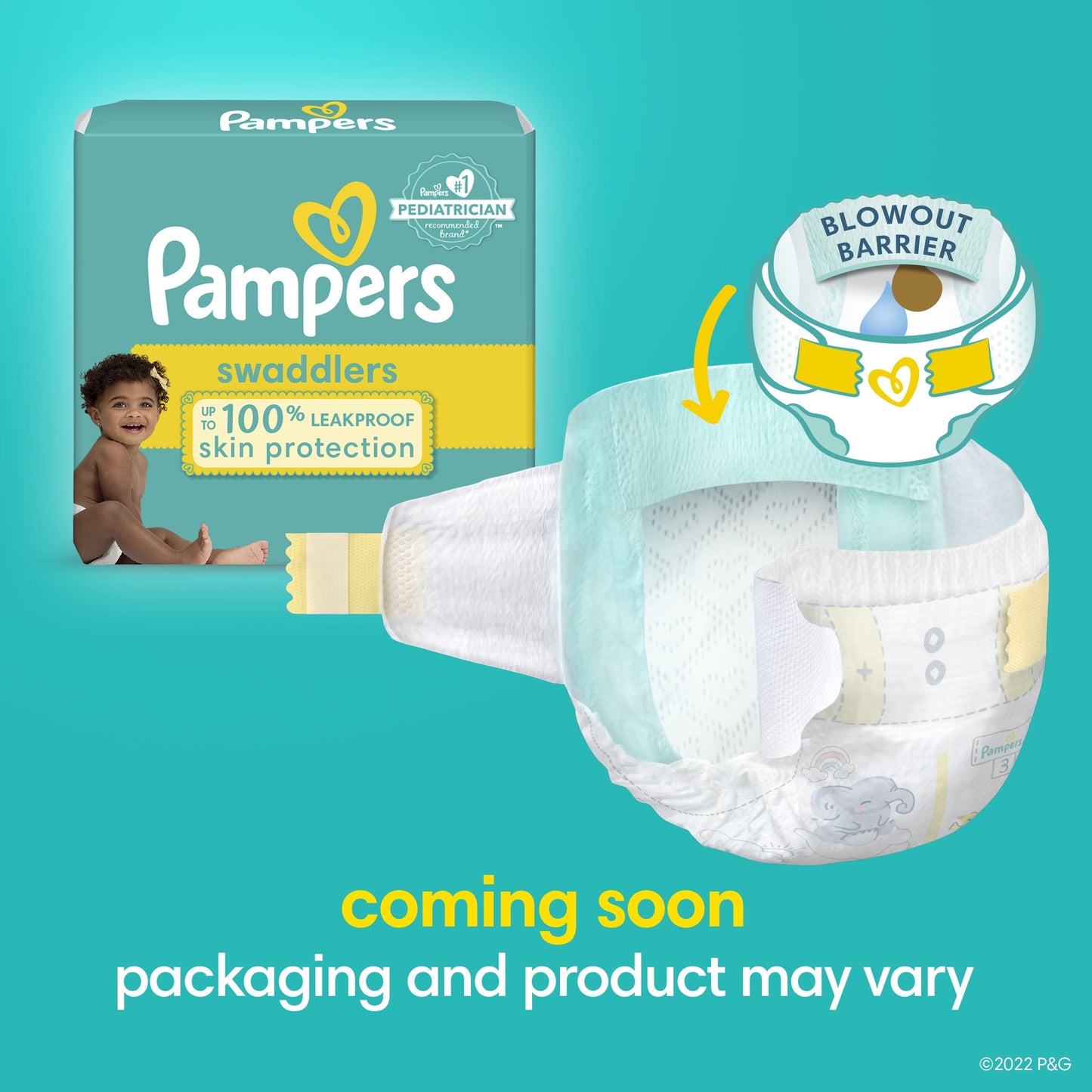 Pampers Swaddlers Diapers, Size 1, 32 Count