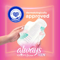 Always Radiant Teen Pads with Wings, Size 1, Regular Absorbency, 28 CT