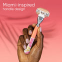 Venus Miami Sunset Comfortglide, 1 Women's Razor, 2 Refills, Multi-Color