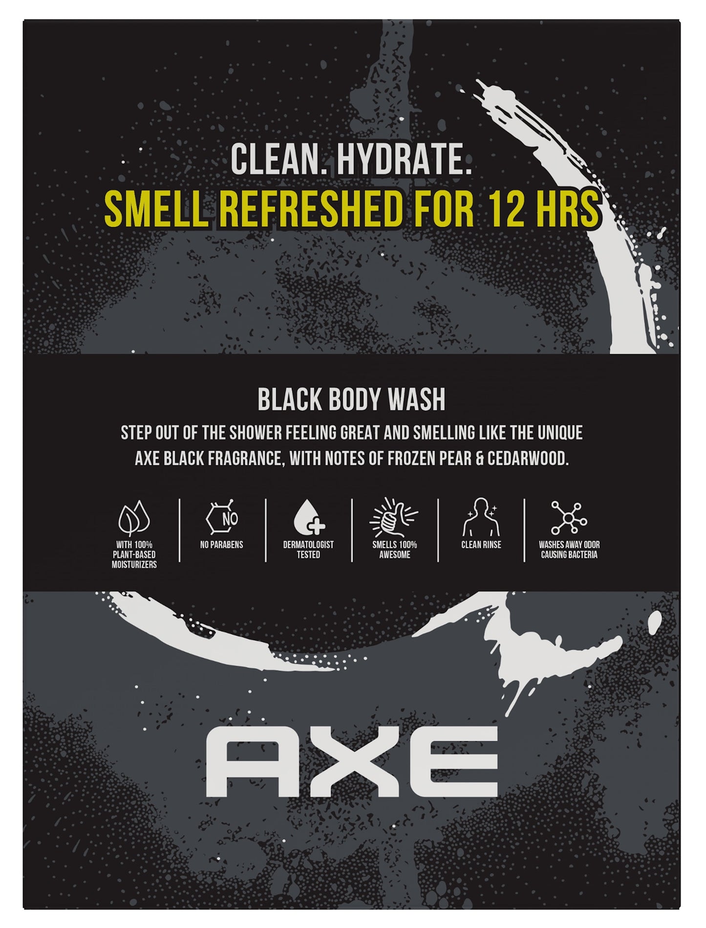 Axe Black Refreshing Long Lasting Body Wash Twin Pack, Frozen Pear and Cedarwood, 16 fl oz