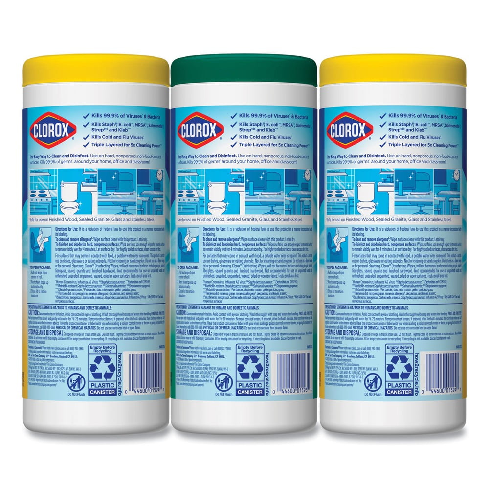 Clorox Bleach-Free Disinfecting and Cleaning Wipes, 35 Count Each, 3 Pack