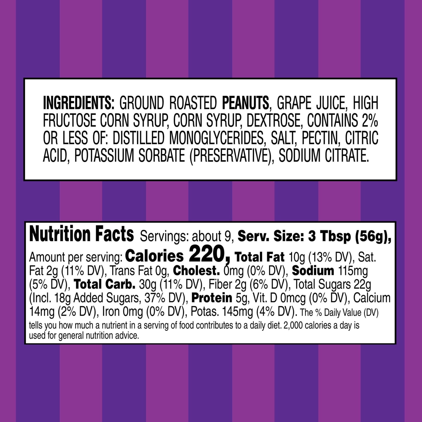 Smucker's Goober Peanut Butter and Grape Jelly Stripes, 18 Ounces