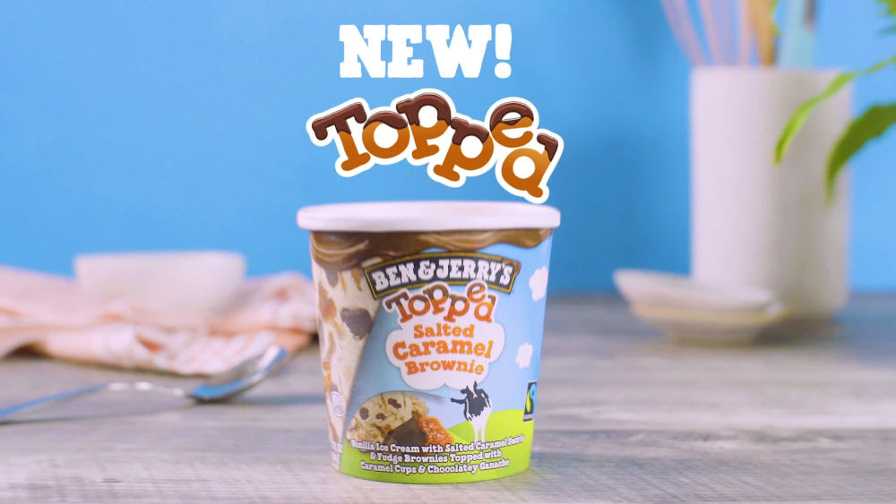 Ben & Jerry's top PB Over the Top Ice Cream, 1 Pint