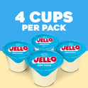 Jell-O Vanilla Sugar Free Pudding Cups Snack, 4 Ct Cups